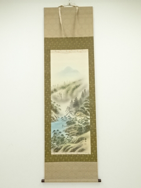 JAPANESE HANGING SCROLL / HAND PAINTED / LANDSCAPE